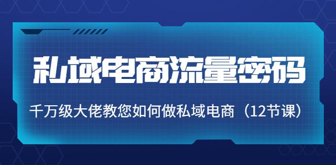 私域电商怎么做：千万级大佬教您如何做私域电商流量