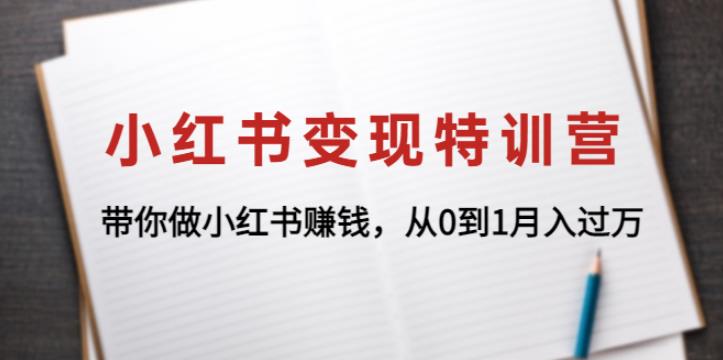 小红书如何赚钱：快速玩转小红书，从0到1月入过万，小红书变现特训营